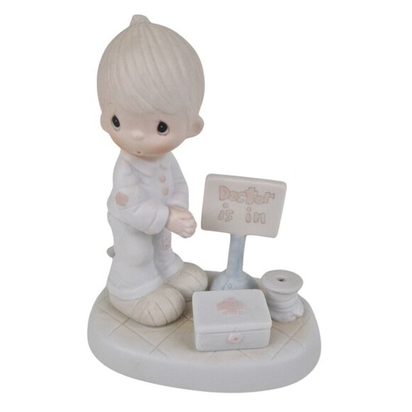 Precious Moments E-7159 Lord Give Me Patience Bandaged Boy Porcelain Figure - Picture 1 of 5